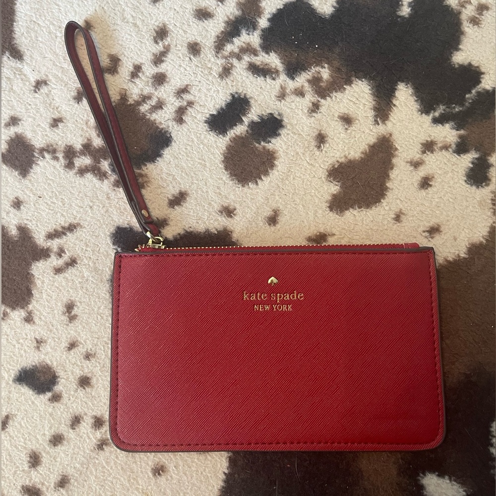 Kate Spade New York Red and Gold Hand Wallet